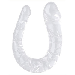 ClearlyHorny Double Gode transparent U Jelly M 15 x 4cm
